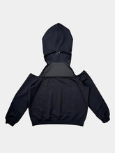 Black Cut Out Hoodie -  | dBlank