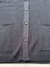 Mesh Polo Cardigan - Black | dBlank