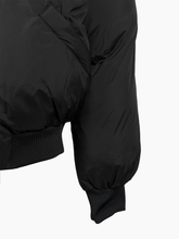 Oversized Black Bomber Jacket -  | Qlhype