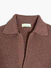 Maglione Con Colletto V - Marrone | Qlhype