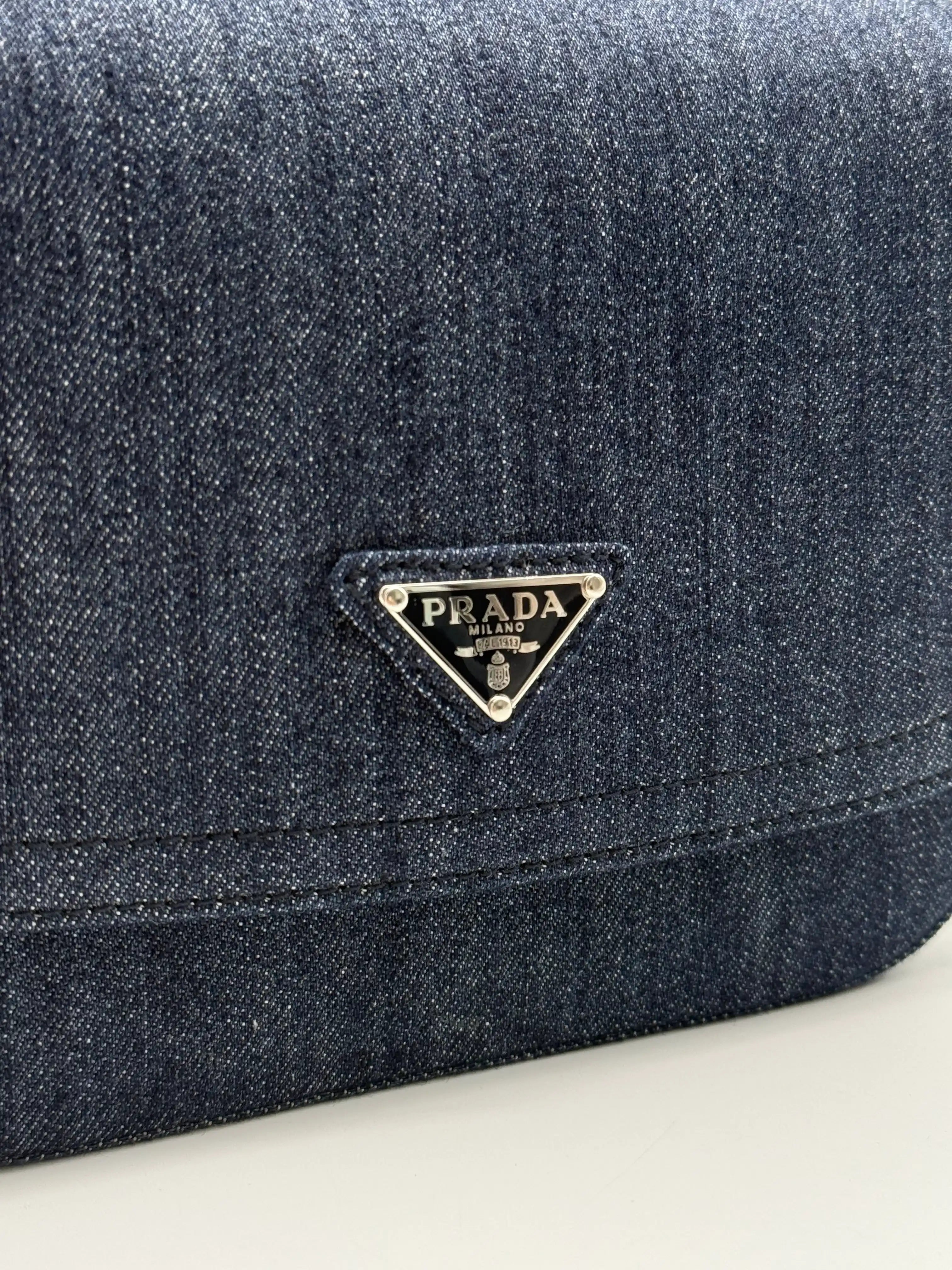 Borsa A Tracolla In Denim Blu