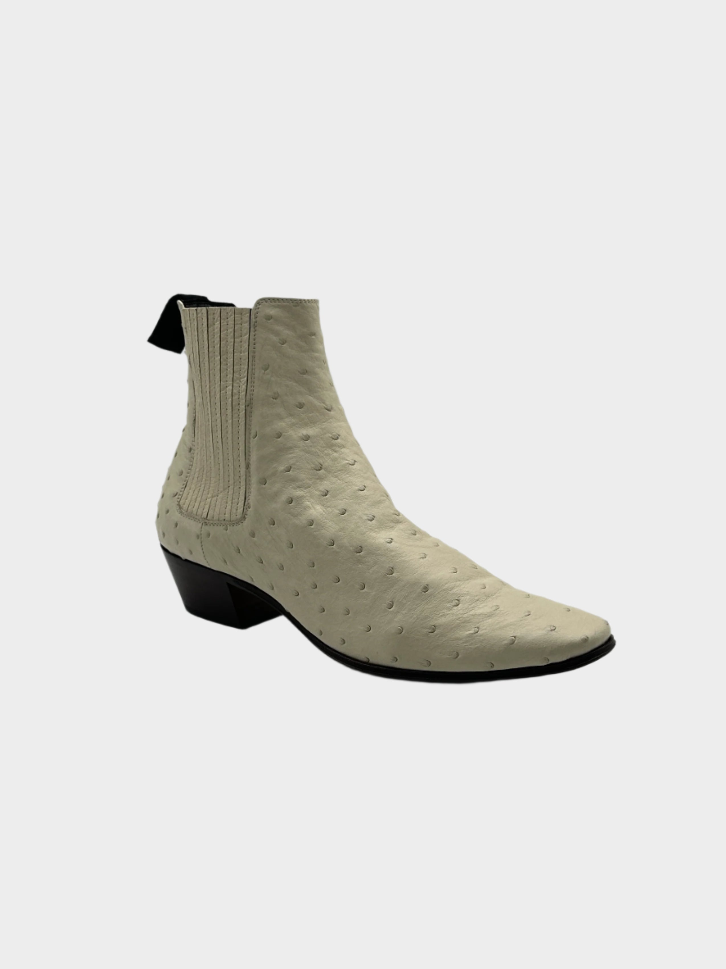 Ostrich Ankle Boots