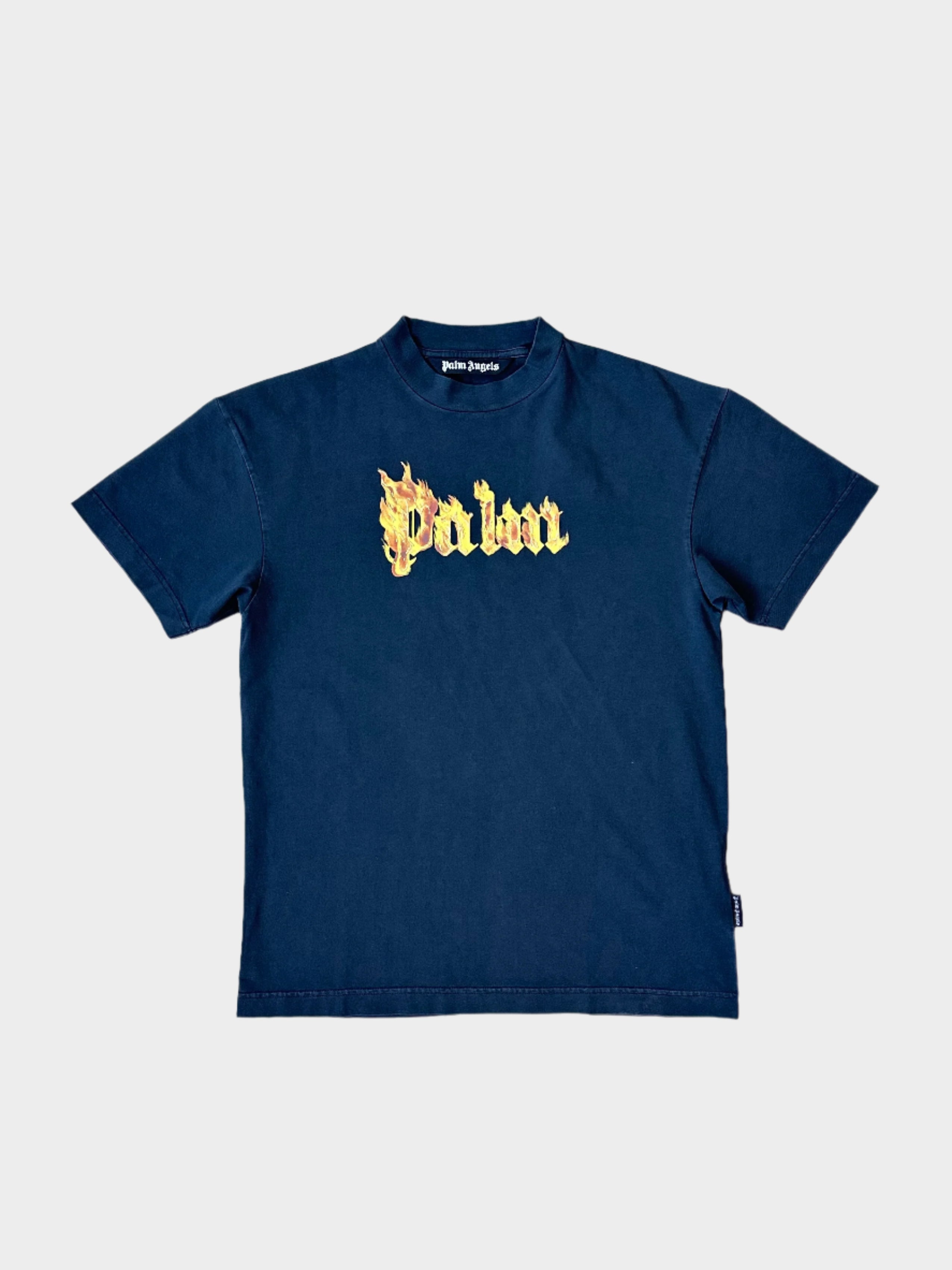 Burning Logo Tee Black Gold