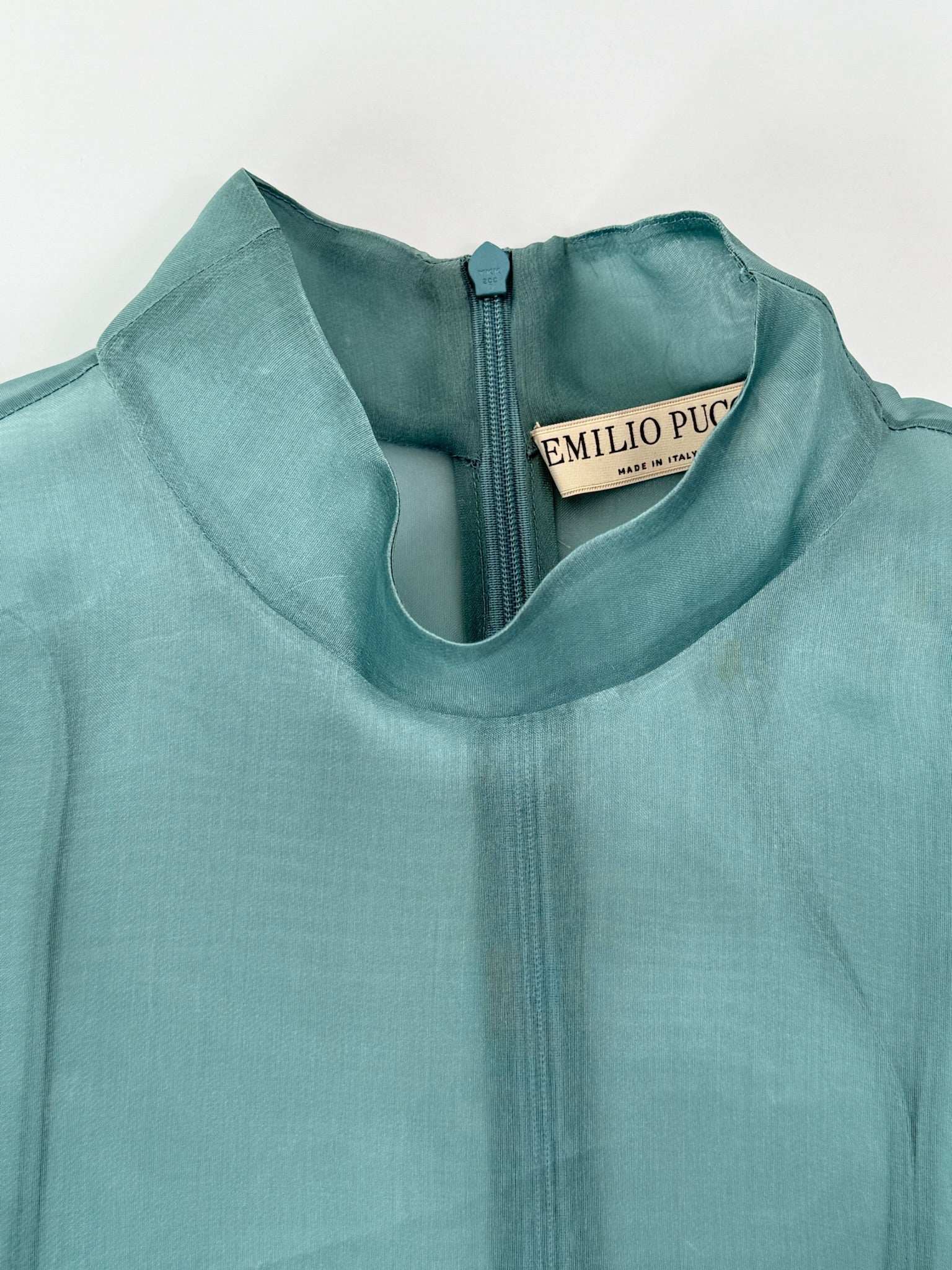 Petrol Green Silk Shirt