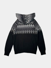 Jacquard Degrade Hooded Sweater -  | dBlank