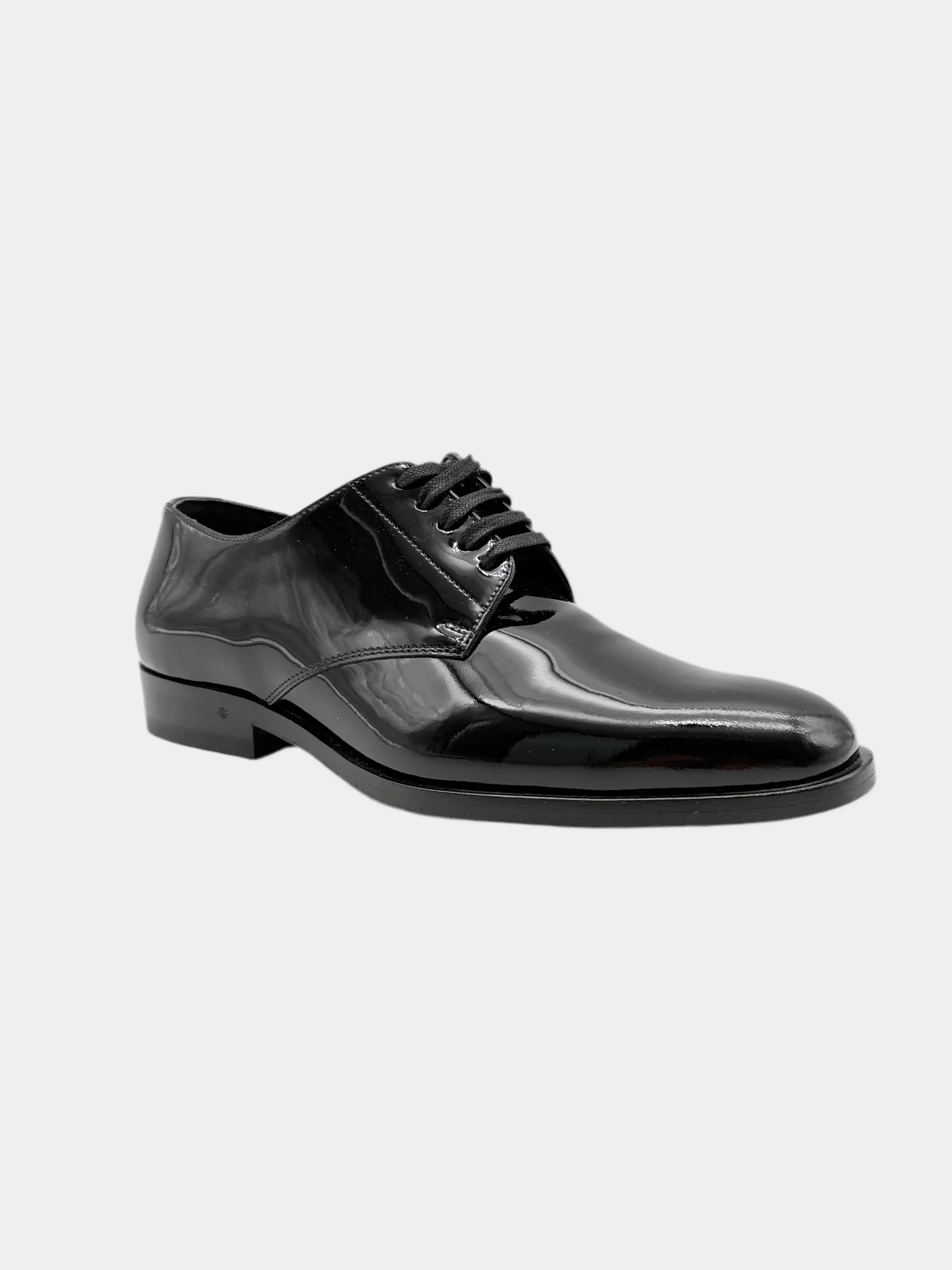 Black Patent Lace-Ups