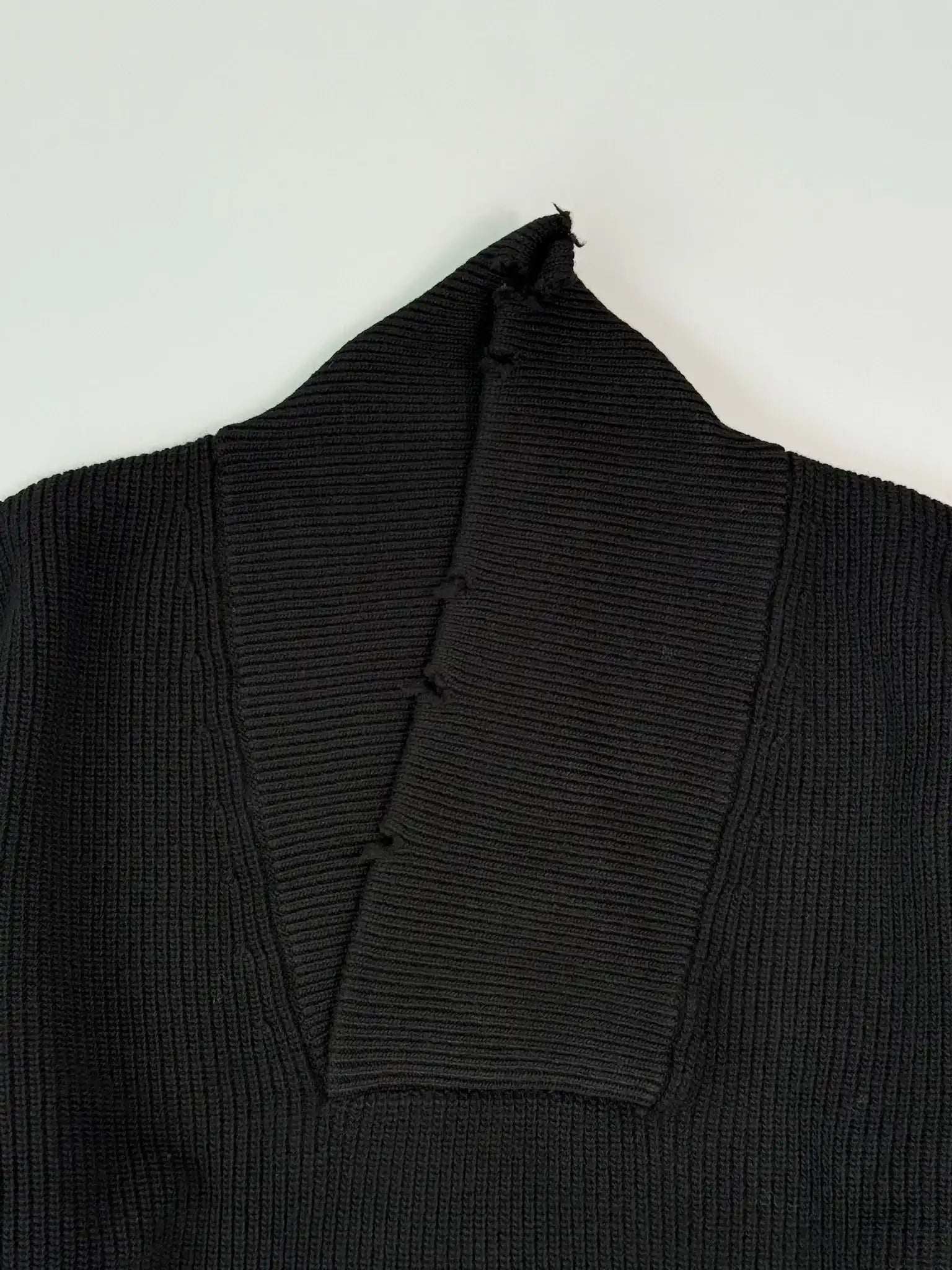 Maglione Sfrangiato Con Scollo Squadrato