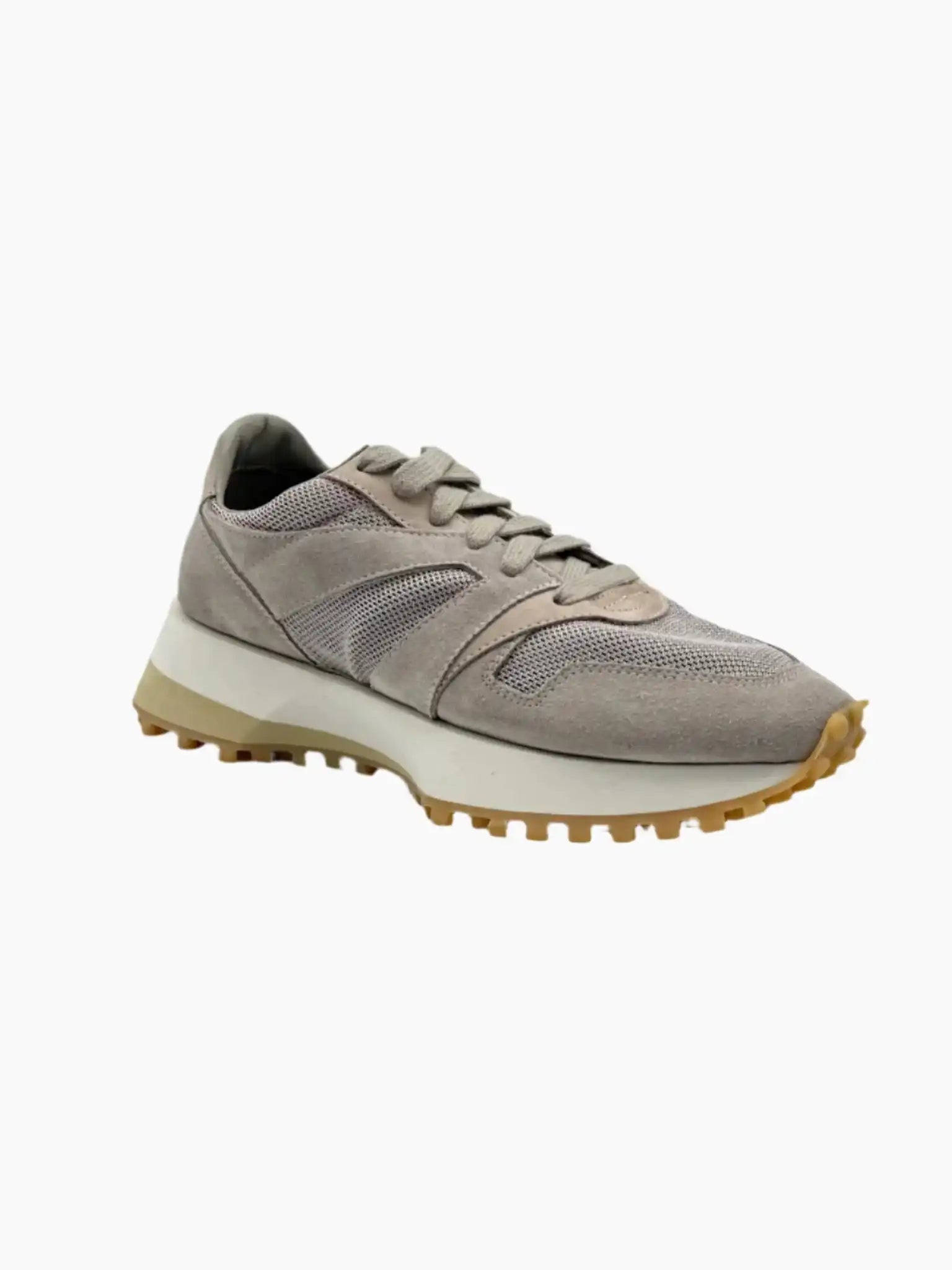 Suede and Mesh Sneakers