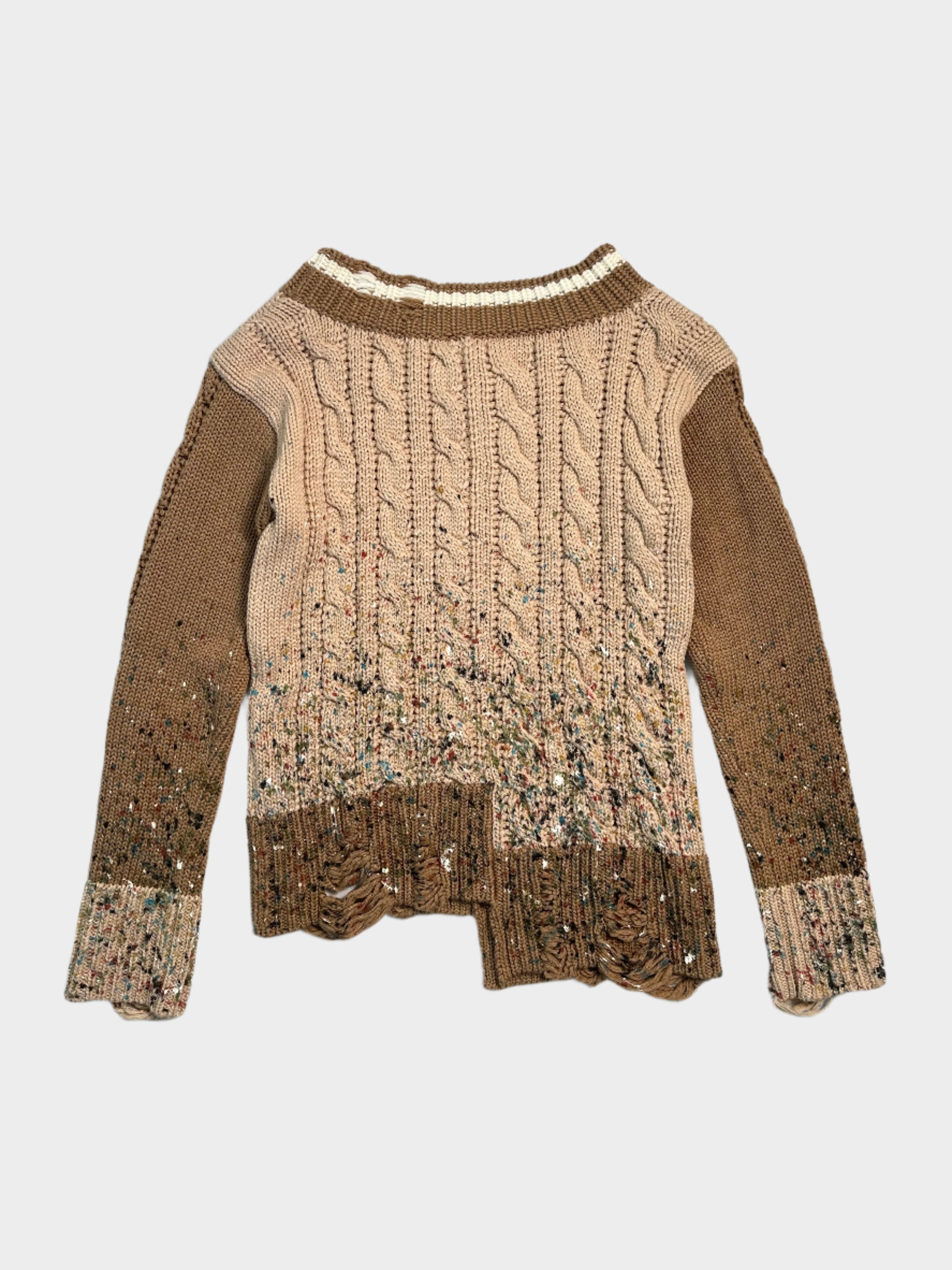 Distressed Paint Sweater