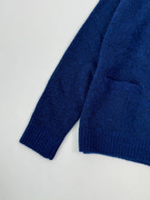 Cardigan Blu In Lana Spazzolata -  | dBlank