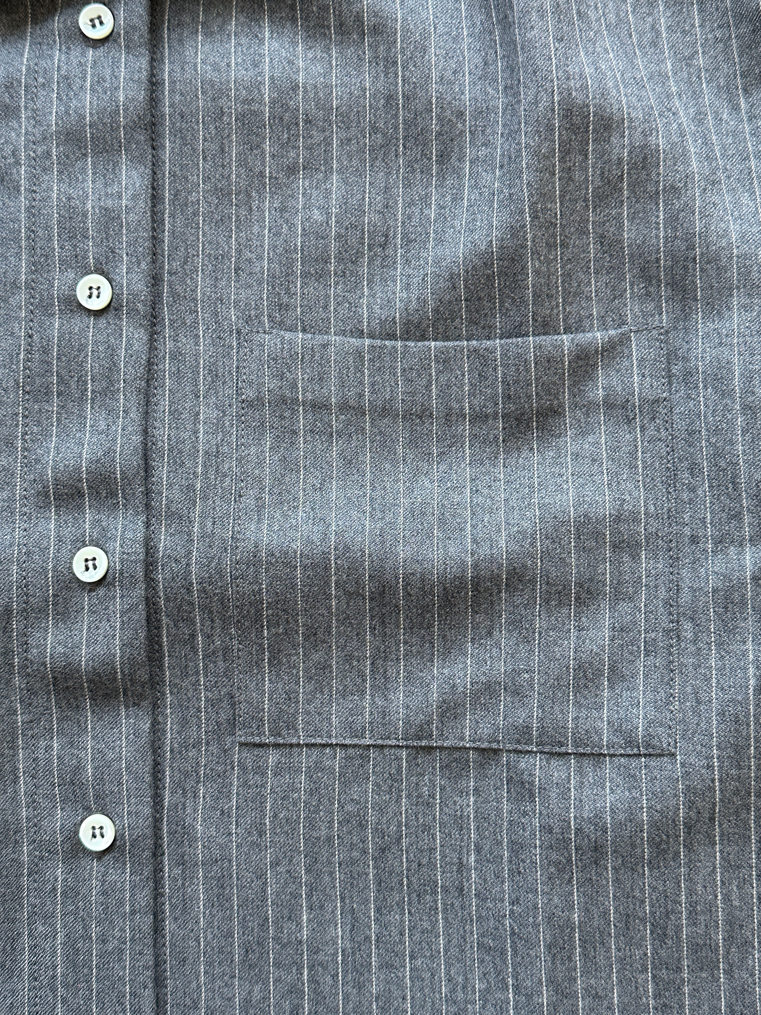 Wool Pin-striped Shirt