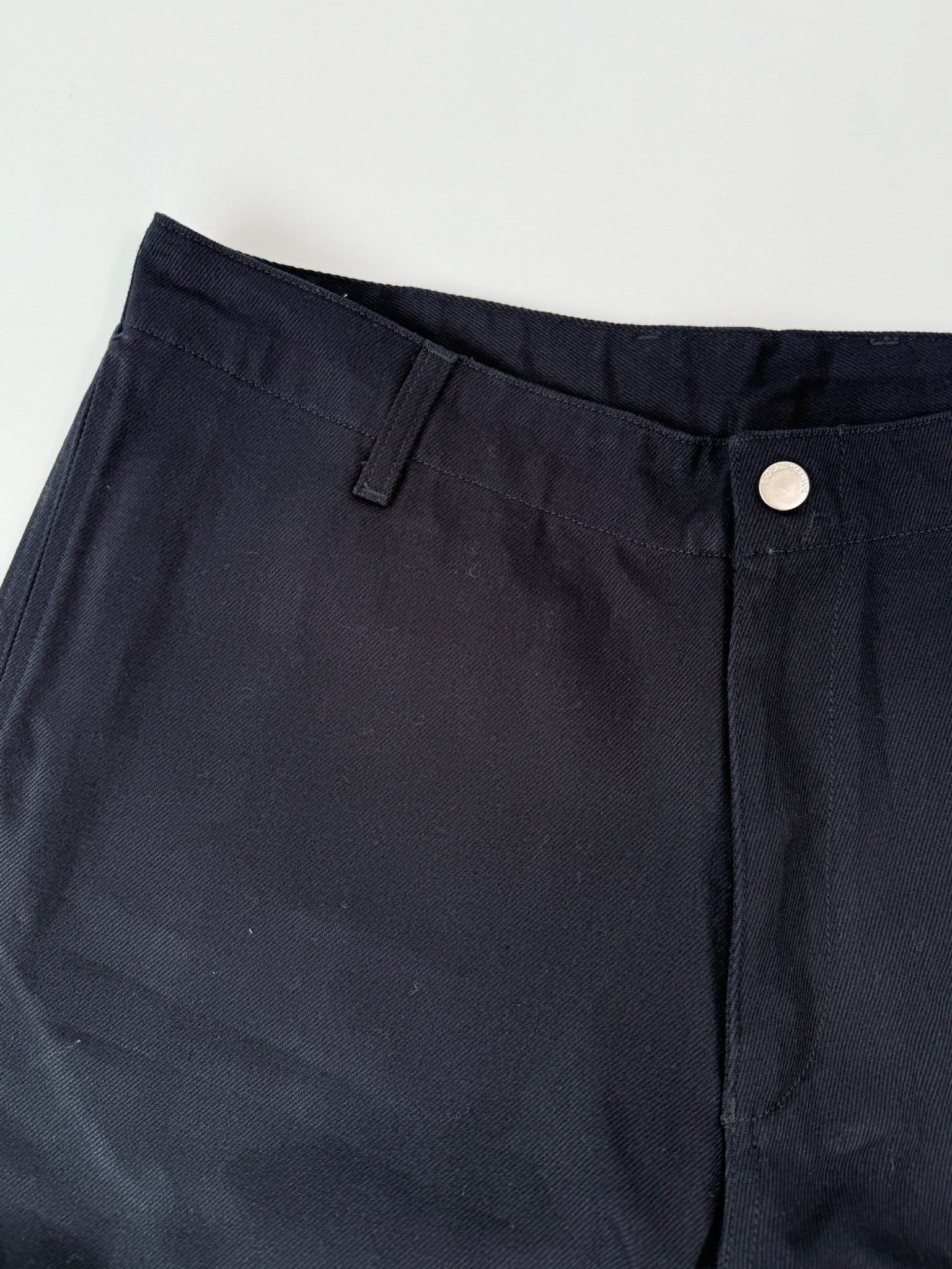 Pantaloni In Denim Blu Notte Gamba Dritta