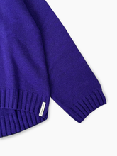 Purple Crew Neck Sweater With Label -  | dBlank