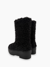 Stivali Neri In Shearling Con Platform -  | dBlank