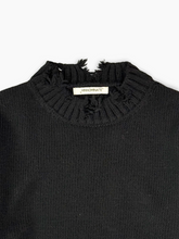 Maglione Distressed Nero In Misto Lana - Nero | dBlank