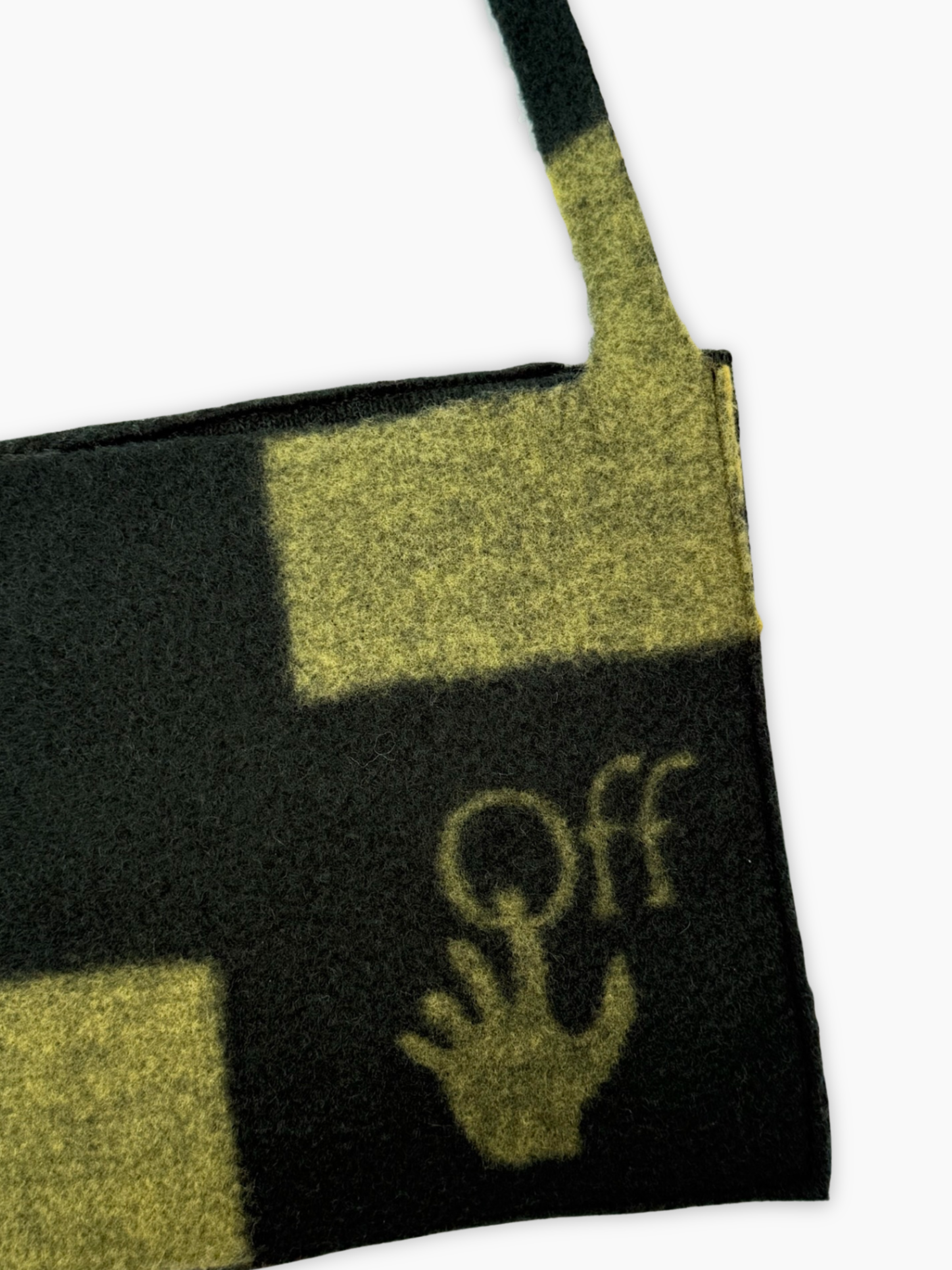 Green Fabric Bag With Shoulder Strap