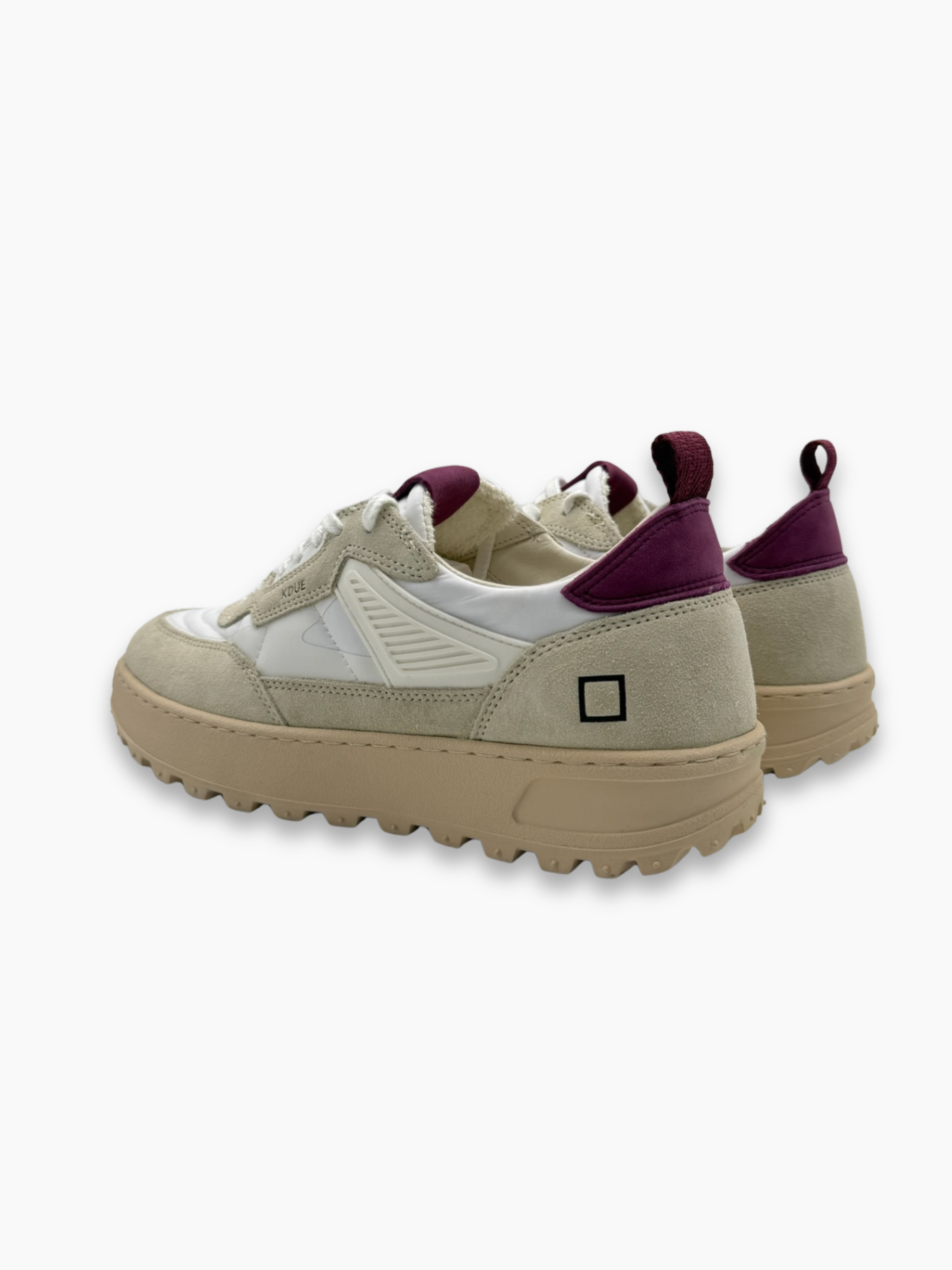 Sneakers Bianche Con Dettagli Bordeaux