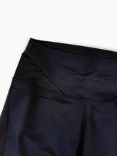 Black Fitness Leggings With Tulle Inserts -  | dBlank