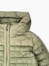 Military Green Down Jacket With Technical Inserts -  | dBlank