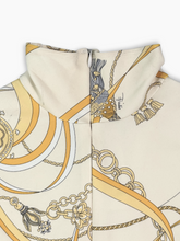 Cream Jumpsuit with Chain Print -  | dBlank