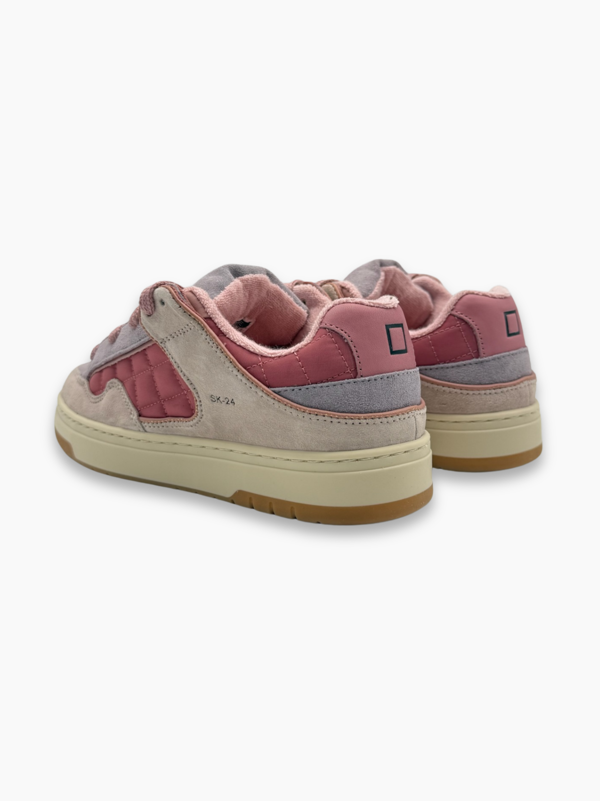 Sneakers Skate Rosa In Suede E Nylon