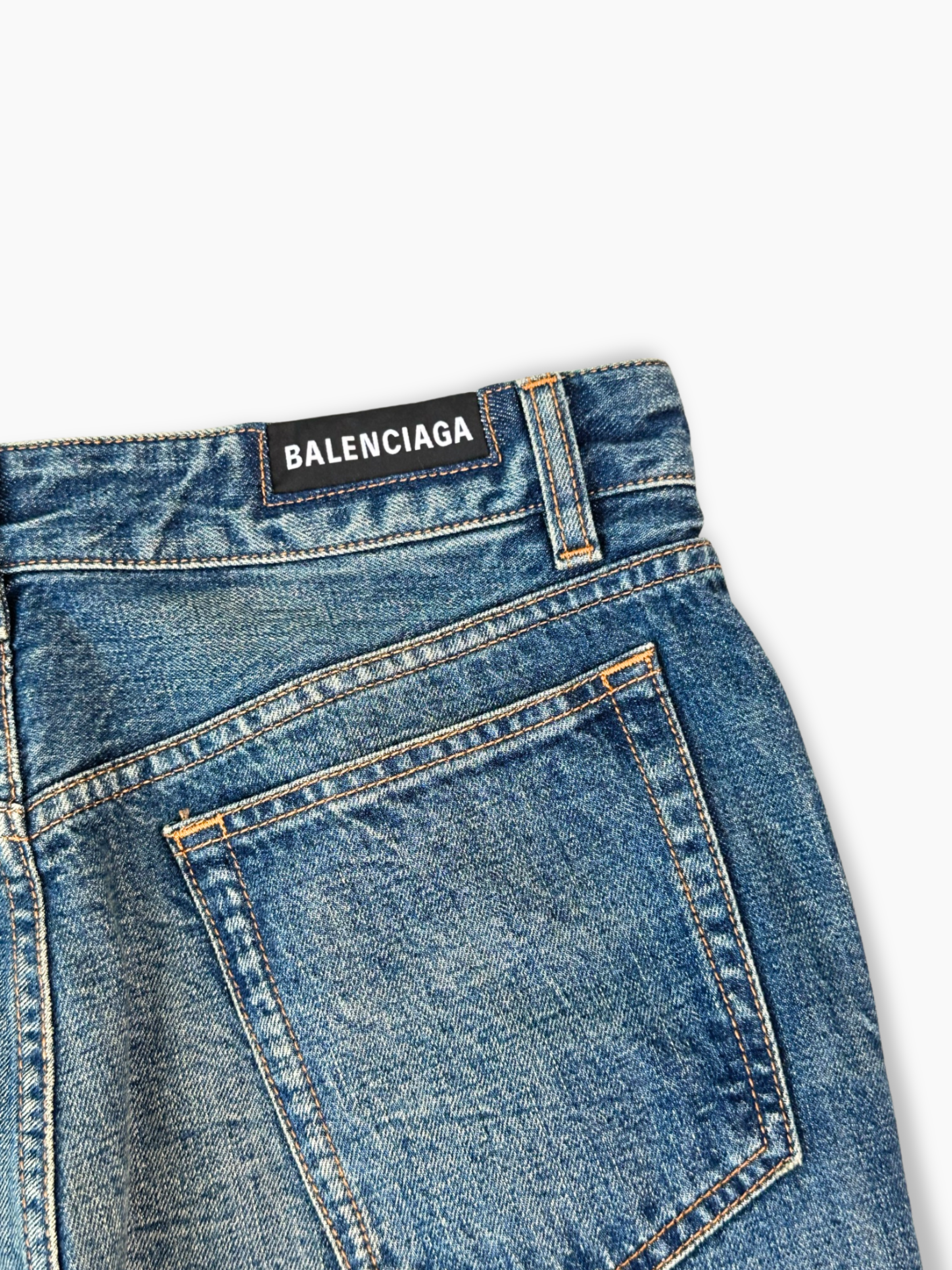 Jeans Blu Vintage Con Orlo Grezzo