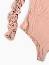 Old Rose Bodysuit With Ruffled Sleeves -  | dBlank