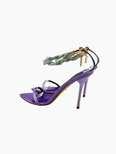 Sandra Sandals in Lilac Satin -  | dBlank