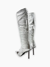 Stivali Alti Argento Con Punta Metallica -  | dBlank