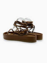 Sandalo Basso In Pelle Marrone Con Lacci -  | dBlank