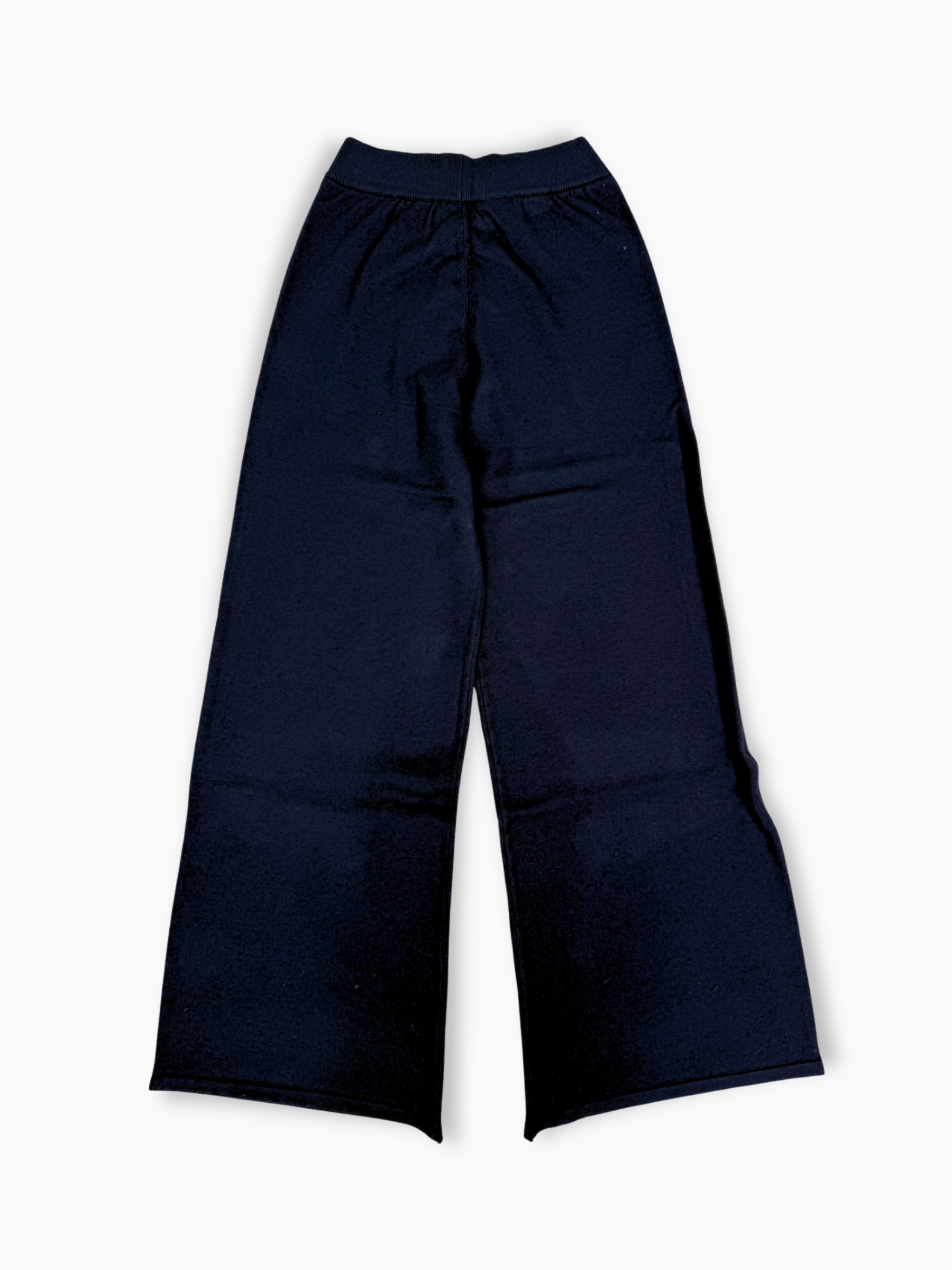 Pantaloni A Palazzo In Maglia Blu