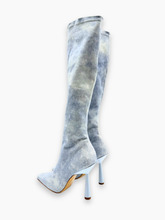 Stivali Alti Rosie In Denim Chiaro - Blu | dBlank