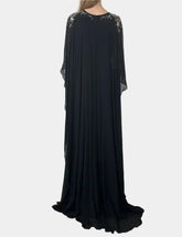 Long Black Dress With Jewel Applications -  | dBlank