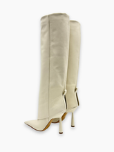 White Leather High Boots -  | dBlank