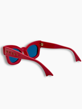 Occhiali Da Sole Rosa Cat-Eye Oversize - Rosso | dBlank