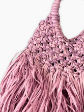 Vannifique Raffia Bag with Amethyst Fringes -  | dBlank