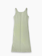 Long Green Ribbed Dress -  | Qlhype