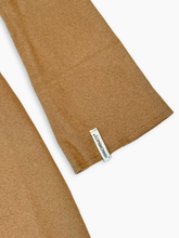 Hazelnut Dress With Round Neckline And Side Slit -  | dBlank