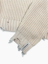 White Crop Top With Tears -  | dBlank