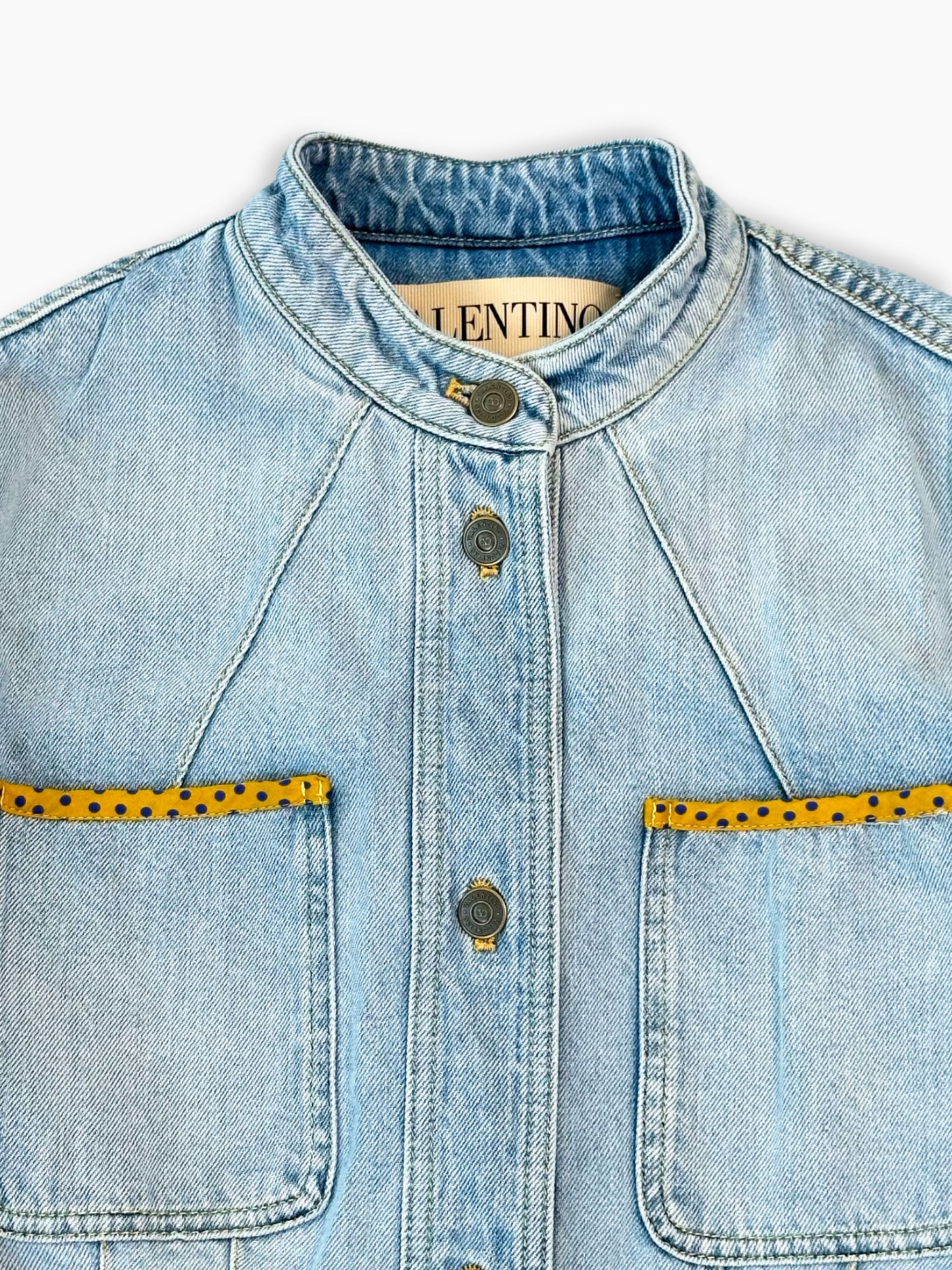 Denim Jacket With Embroidered Details