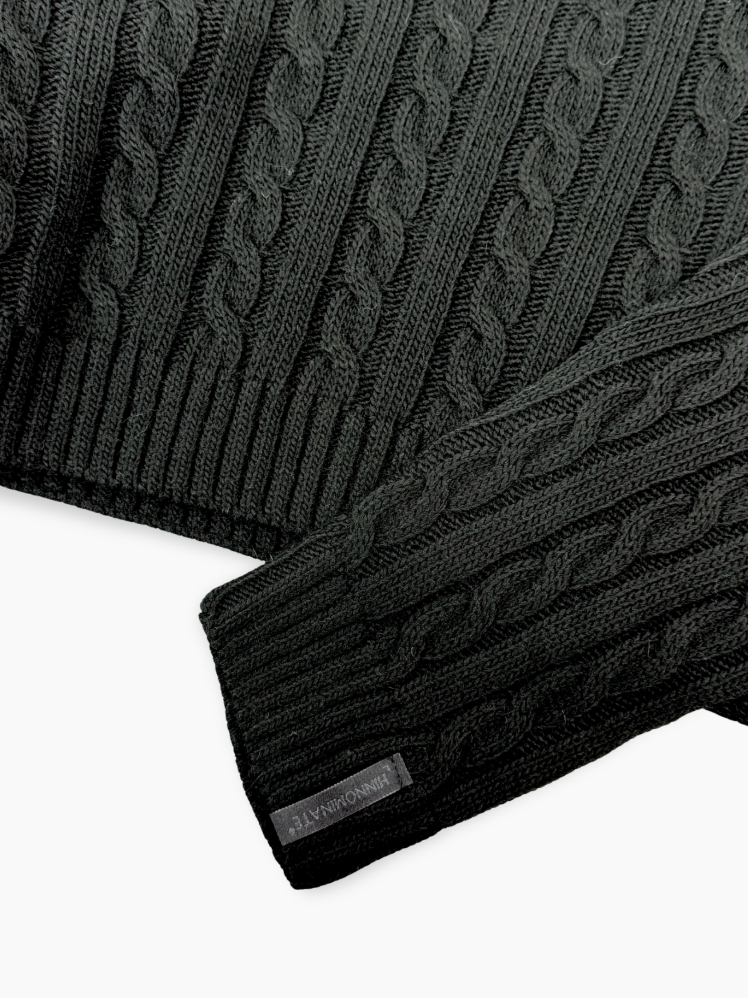 Maglia Nera Girocollo A Trecce