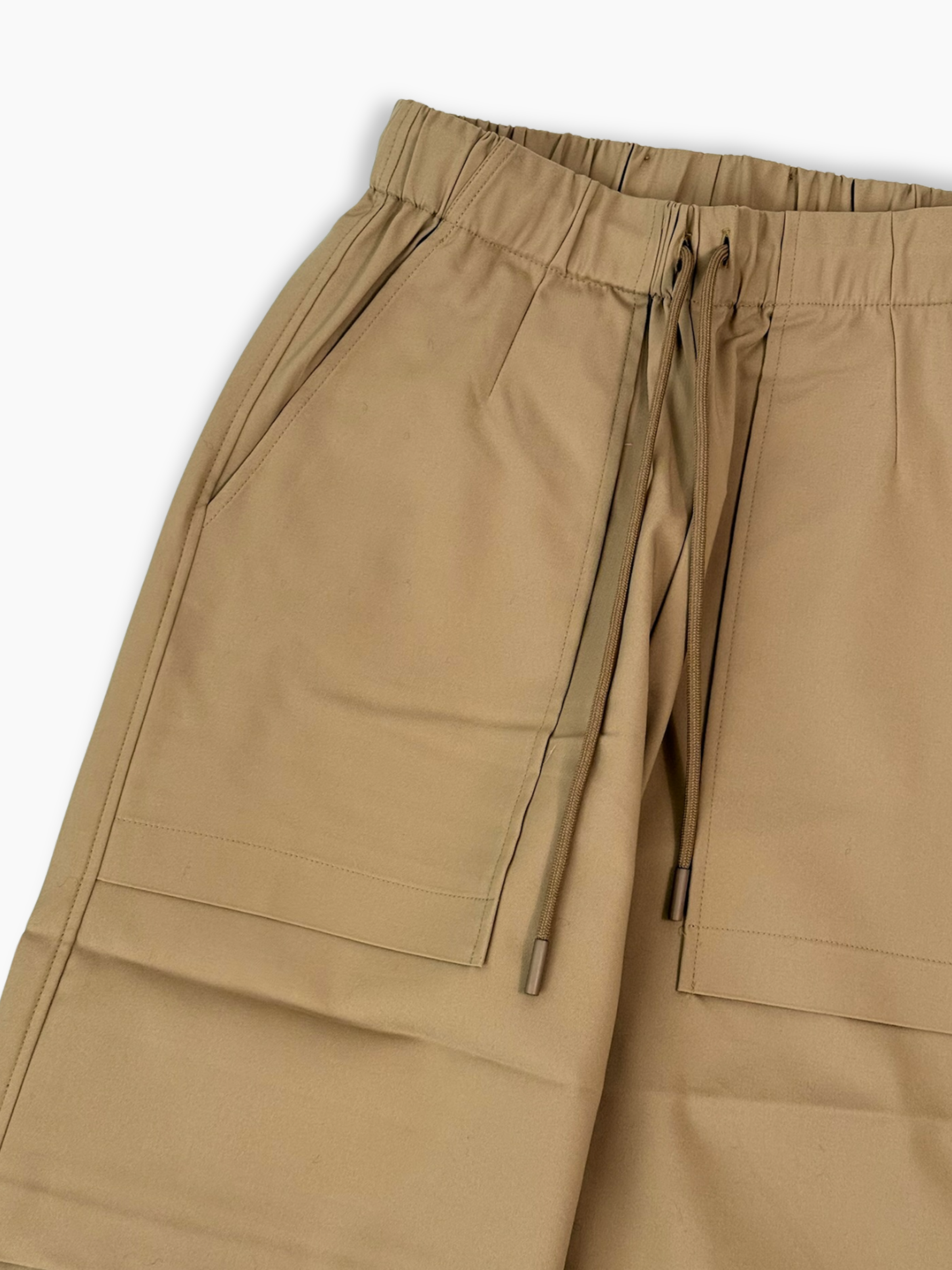 Pantalone Tortora In Nylon Con Tasche Frontali