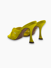 Oahu Yellow Satin Sandals with Braided Straps -  | dBlank