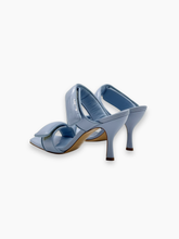 Blue Patent Leather Sandals With Heel -  | dBlank