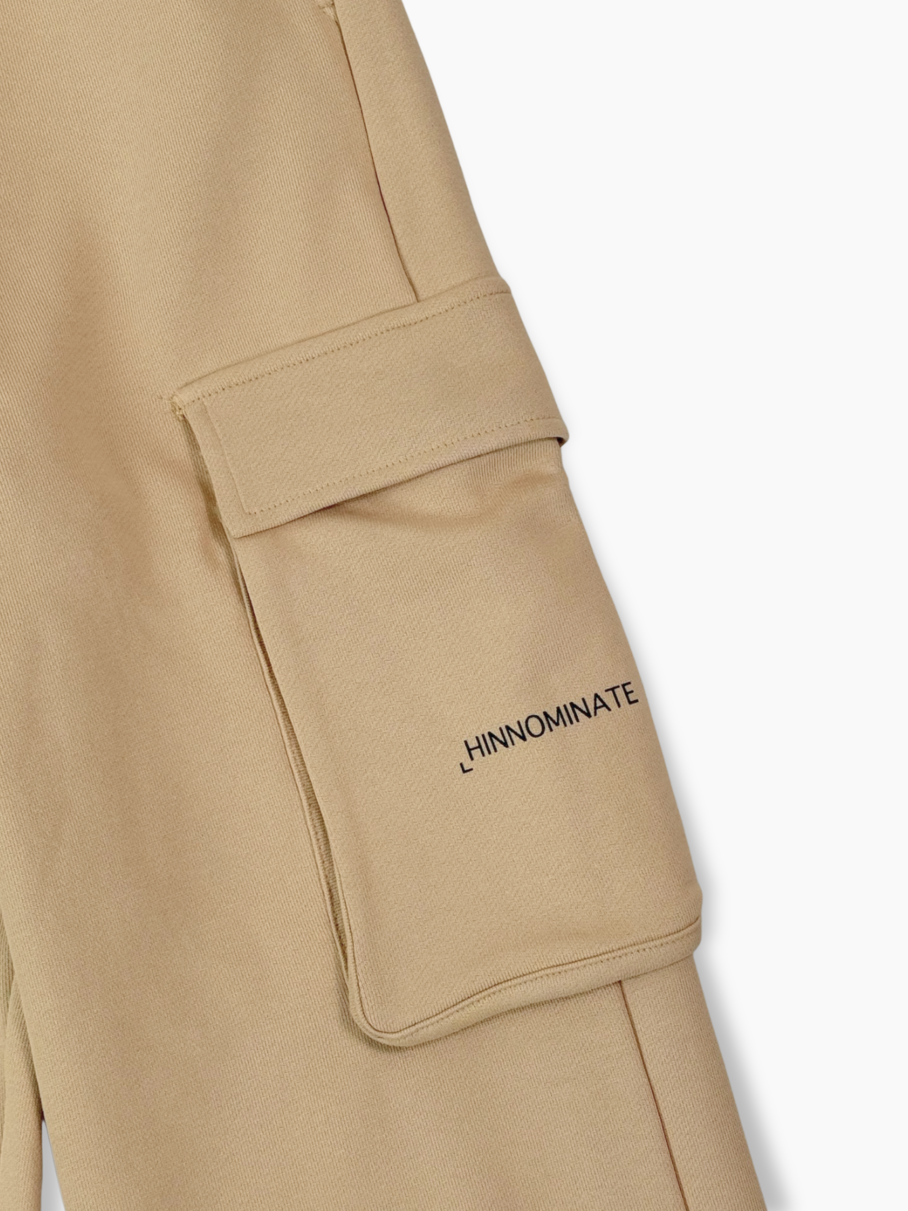 Beige Cargo Tracksuit Pants
