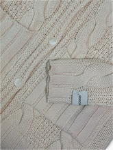 White Cable Knit Cardigan -  | dBlank