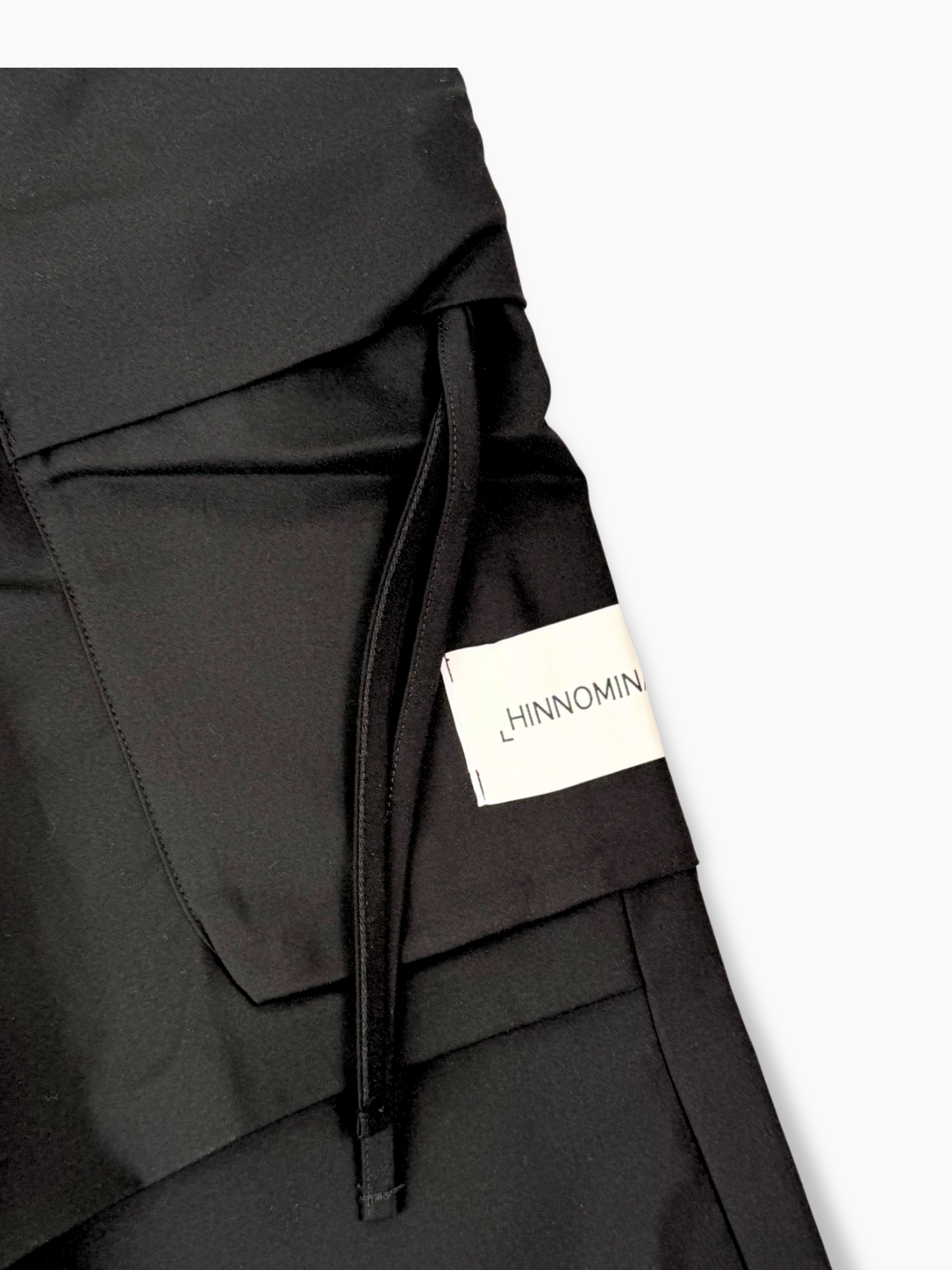 Pantalone Nero In Nylon Con Elastico