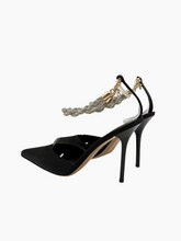 Mila Black Satin Pumps -  | dBlank