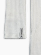 White Ribbed Dress With Sleeves -  | dBlank