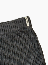 Melange Grey Knit Skirt with Rips -  | dBlank